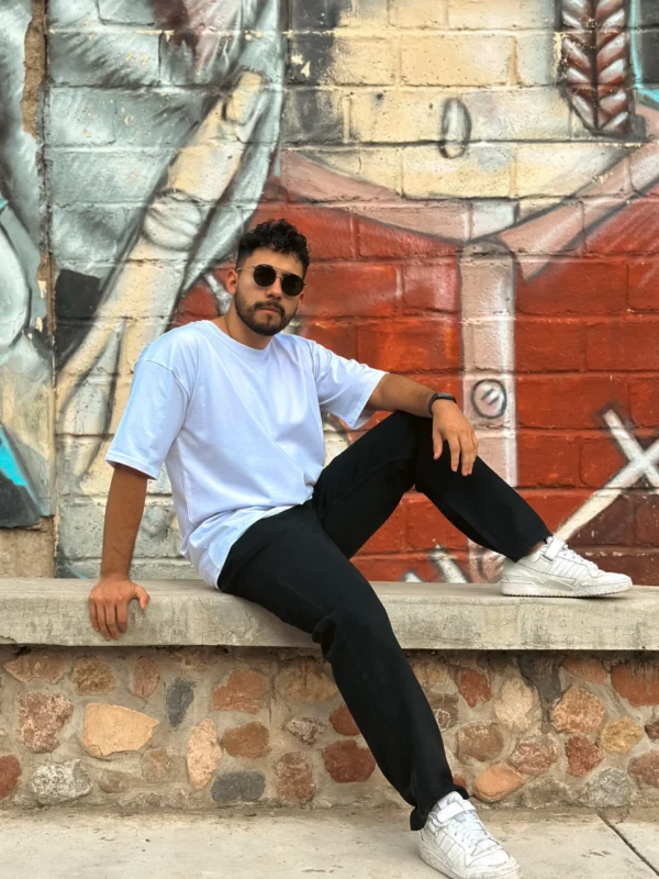 Polera Oversize Basica Blanca