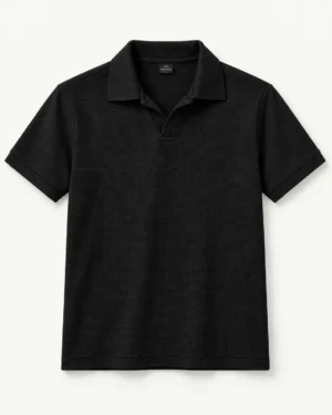 Polo tela galleta negro