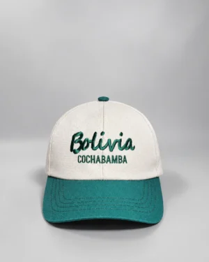 Gorra "Bolivia Cochabamba" Edición Limitada - Crema y Verde Botella