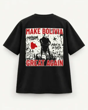 Polera Oversize "Make Bolivia Great Again" - Negro