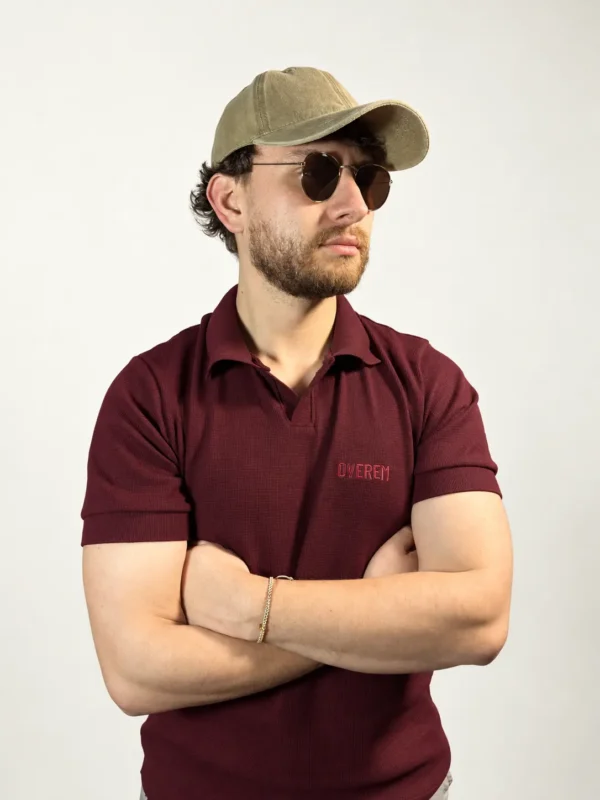 Polo de tela galleta vino
