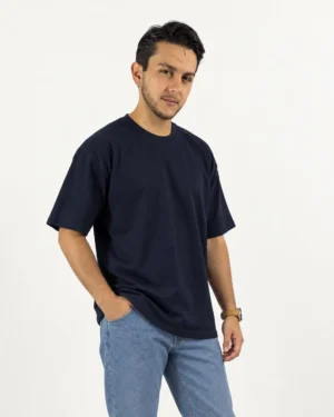 Polera oversize básica azul marino