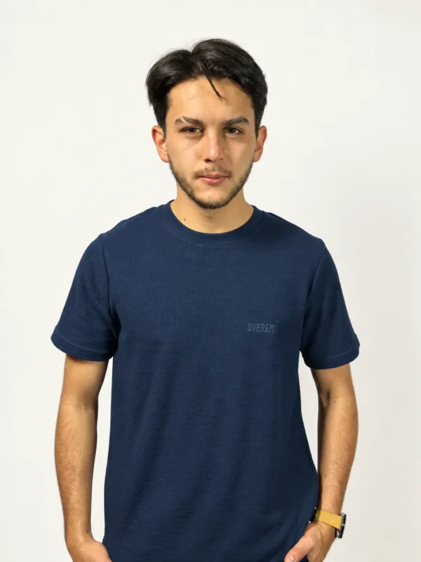 78652489-82a2-4644-b055-1a78f67967f7 Polera clásica de tela galleta azul