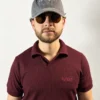 Polo de tela galleta vino