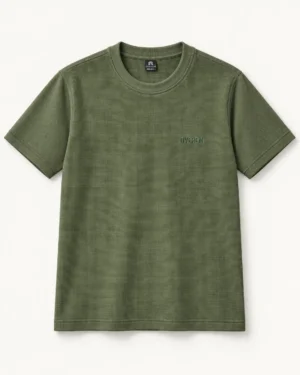 b8daacc5-915e-4e12-b8b1-c7f11eda467a Polera clásica de tela galleta verde